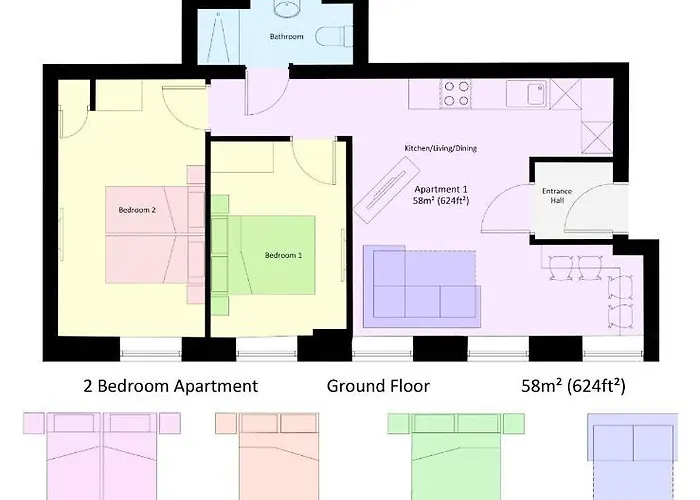 1 2 Bedrooms, Sleeps X 6 Holiday home *